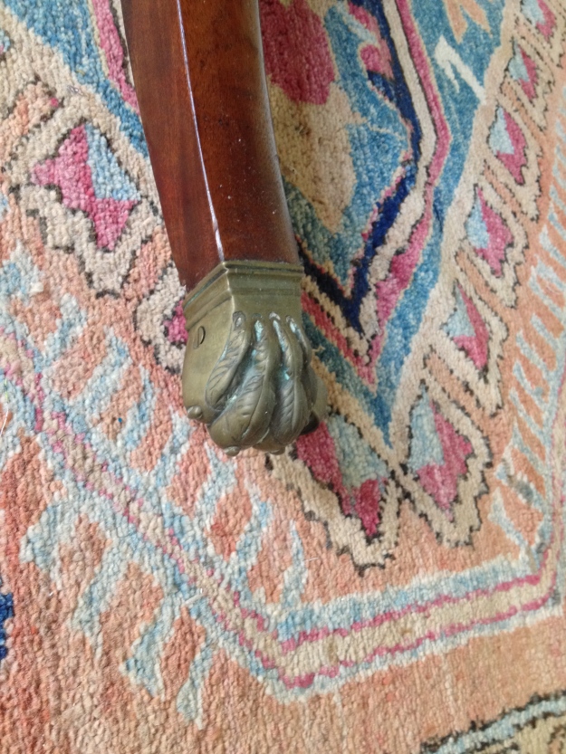 American fashion liked brass claw feet. We are now in the early 1800s. 